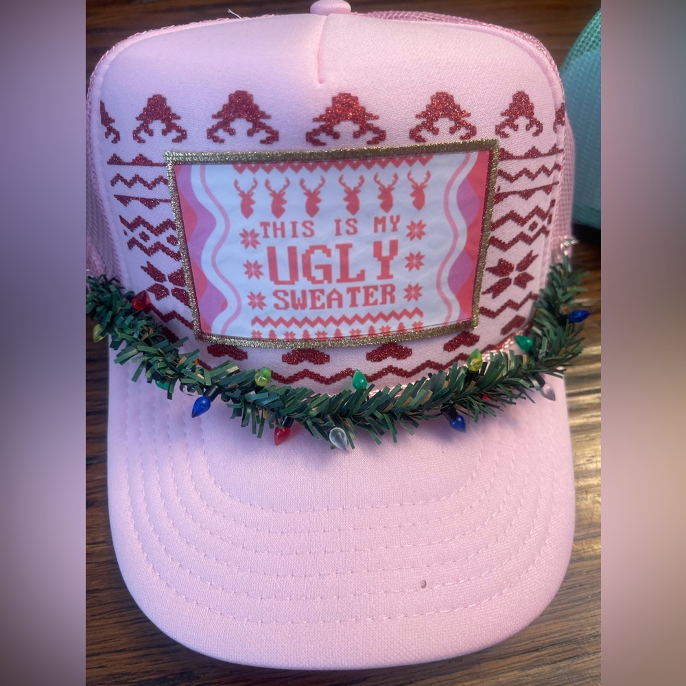 Holiday themed trucker hat